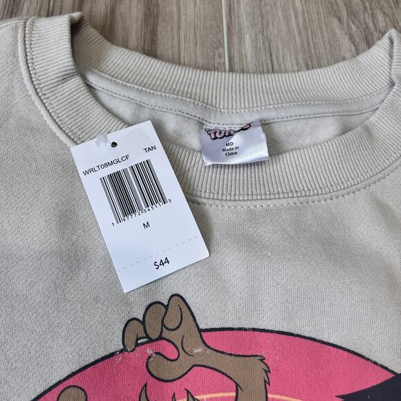 Juniors Womens Crew Neck Long Sleeve Looney Tunes Sweatshirt Size M - Picture 6 of 8